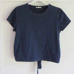 Madewell Navy Textured Top